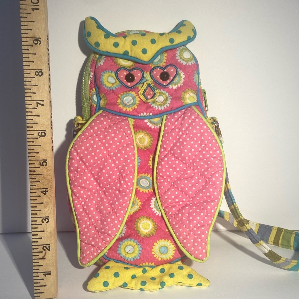 Sassy Pet Saks Douglas Owl Quilted Polkadot Fabric Girls Shoulder Bag
